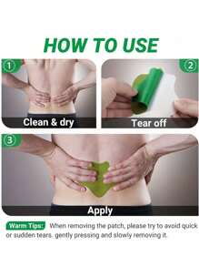 20 艾灸腰贴 艾灸贴 热敷贴 腰部疼痛缓解贴 - 綠色 - 查看 5