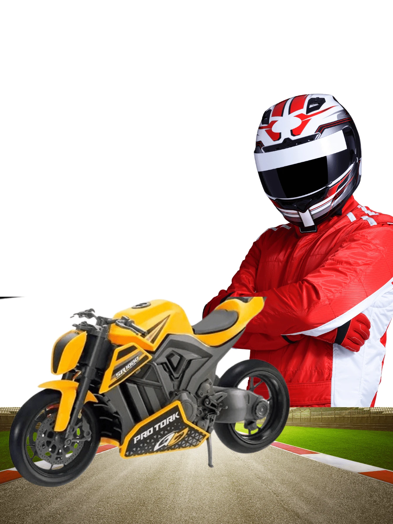 Pro Tork Racing Motorcycle Toy With Assorted Rubber Tire SHEIN South