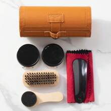 10 件套鞋护理套装，鞋油，鞋刷，皮沙发，皮革制品抛光，旅行鞋清洁油，黑色和无色鞋油，护理油，海绵工具 - 彩色 - 查看 12