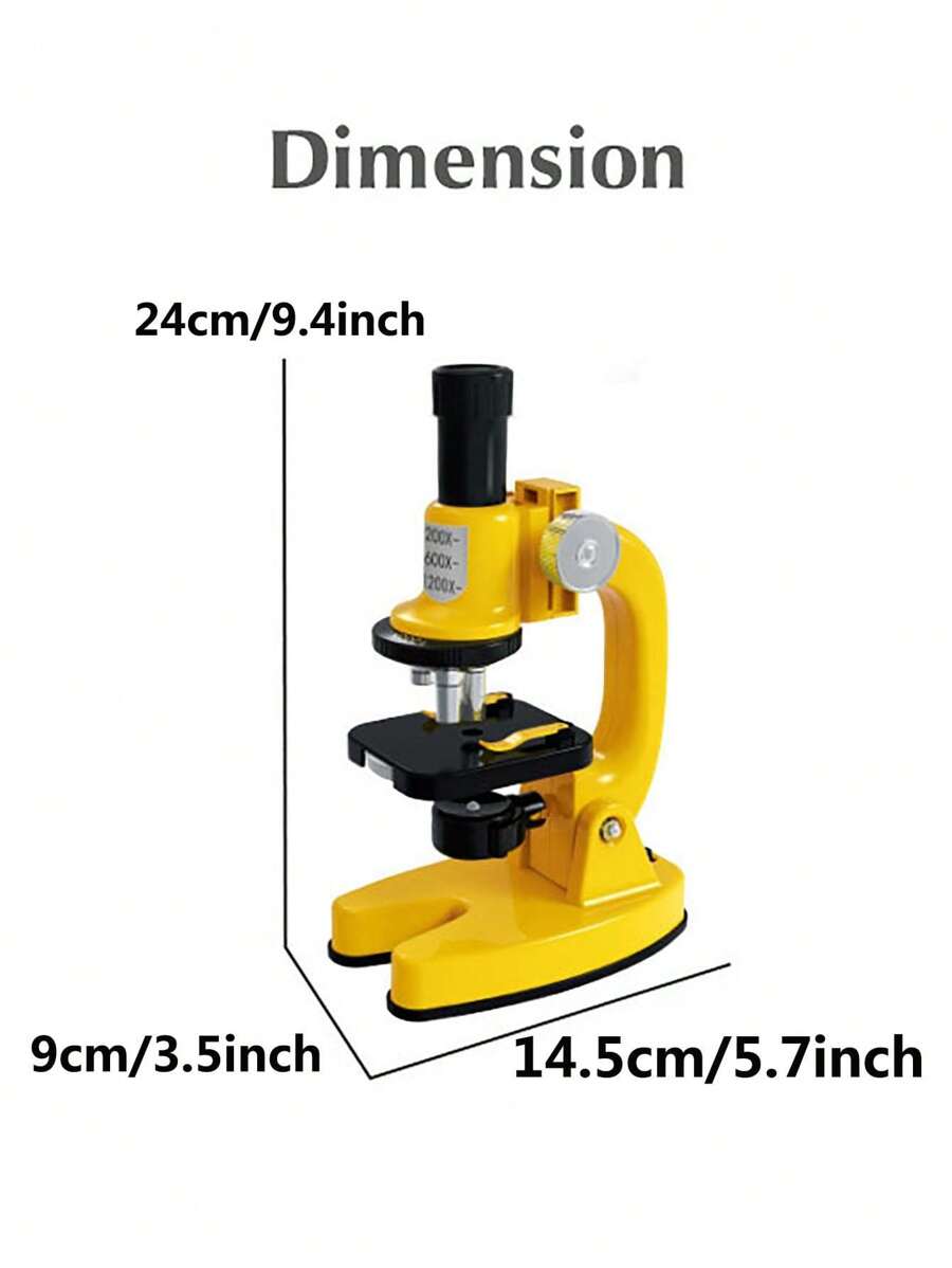 1pc 1200X High Definition Optical Microscope, Student Science