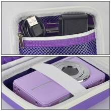 ALKOO 数码相机包兼容 Yifecial/适用于 EROOLU/适用于 VAHOIALD/适用于 Kaisoon/适用于 Pixpro/适用于 Canon PowerShot ELPH 180 190/适用于 DSCW800 DSCW830 数码相机旅行 - 仅限外壳充电器便携包电缆整理盒行李旅行包电缆包电子数据线床头旅行收纳 Airpods 相机收藏女士男士儿童圣诞礼物必备教师用品防水轻便大容量便携配件 - 紫色 - 查看 3