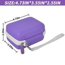 ALKOO 数码相机包兼容 Yifecial/适用于 EROOLU/适用于 VAHOIALD/适用于 Kaisoon/适用于 Pixpro/适用于 Canon PowerShot ELPH 180 190/适用于 DSCW800 DSCW830 数码相机旅行 - 仅限外壳充电器便携包电缆整理盒行李旅行包电缆包电子数据线床头旅行收纳 Airpods 相机收藏女士男士儿童圣诞礼物必备教师用品防水轻便大容量便携配件 - 紫色 - 查看 5