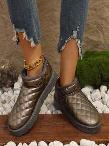 Giày bốt đi tuyết thời trang cho nữ, phù hợp mọi phong cách, chống trượt, bền, nhẹ và thoải mái, sử dụng lâu dài - màu nâu - Xem 4