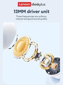 Lenovo Auriculares Bluetooth XT97-SG con sonido envolvente de alta definición, luces de colores, música/juegos, larga duración de la batería, baja latencia, micrófono sensible, cancelación pasiva de ruido, auriculares inalámbricos semi in-ear