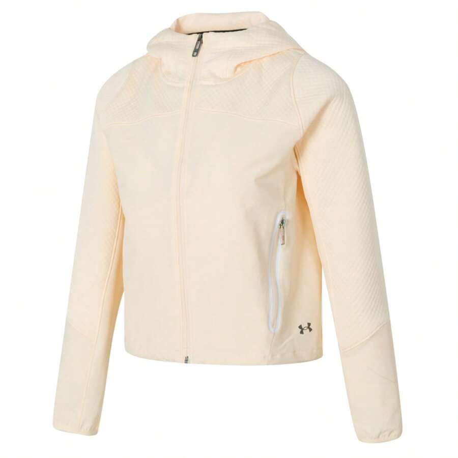 Under Armour Áo khoác thể thao tập luyện thể dục thường ngày - Áo gió trùm đầu thoáng khí/Lớp lót nhiệt mỏng - Màu vàng - Xem 1