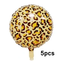 20pcs Animal Pattern Foil Balloons, 18 Inch Tiger, Leopard, Zebra, Deer Print Balloons For Jungle Animal Party Decor, Zoo Theme Birthday, & New Year Decoration Back To School Valentine's Day - Multicolor - View 14