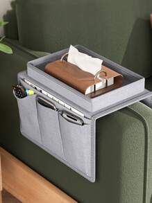 1 túi treo đựng đồ trên tay vịn ghế sofa Túi đựng đồ nhiều ngăn, Túi treo đựng đồ trên tay vịn ghế sofa Slouchy Vải Oxford có thể gấp gọn Túi đựng đồ 4 ngăn, Túi đựng đồ trên tay vịn ghế sofa, Túi tiết kiệm không gian cải thiện nhà cửa phòng khách ghế sofa, Túi đựng đồ di động trên tay vịn ghế sofa, Túi đựng đồ lặt vặt cho sách điều khiển từ xa TV - Xám - Xem 3
