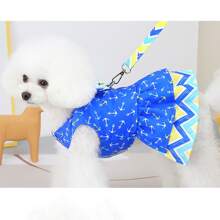 1pc Dog Cute Harness Skirt Set, Small Dog Dress With Halloween Style, Suitable For Small Dogs And Cats, Purple. - Purple - View 4