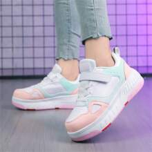 Patines para niños - Patines en línea con 4 ruedas y desmontables - Rosa Pálido - Ver 6