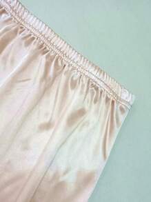 Elegant Half Slip Underskirt For Women - Medium Support Belly Shaper With Contrast Lace, Semi-Sheer, Machine Washable - Perfect For Under Dresses And Skirt Extenders - Baby Pink - View 3