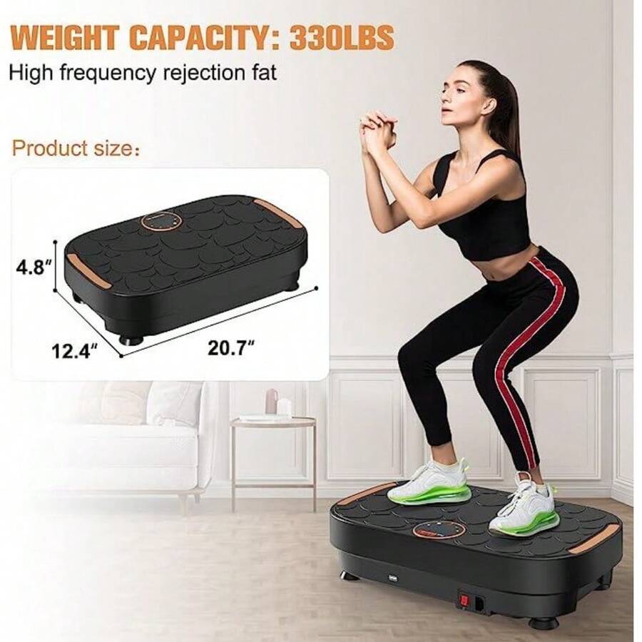 Vibration Plate 120 Levels Vibration. Platform With Resistance Bands