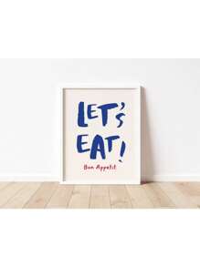 1pc Retro Kitchen Food Quotes Wine Cocktail Utensils Poster Wall Art Pictures Canvas Painting Dining Room Decor No Frame - Multicolor - View 6