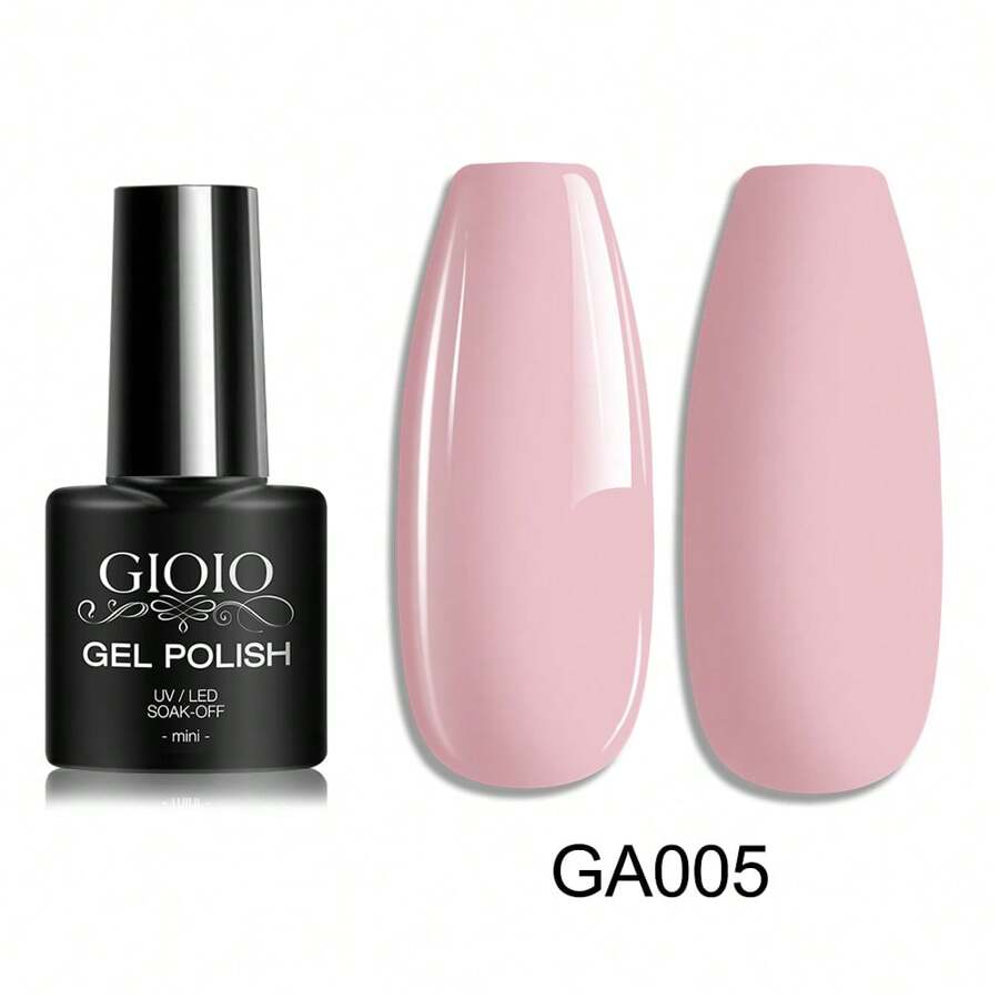 1 chiếc Gel sơn móng tay màu đen trắng đỏ ngâm gel sơn móng tay bán vĩnh viễn nghệ thuật làm móng tay tự làm bằng đèn UV thiết kế móng gel phù hợp cho mọi mùa sơn móng tay gel cho phụ nữ - màu hồng nude - Xem 1