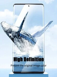 3 合 1 2 件 3D 曲面 9H 钢化玻璃屏幕保护膜搭配镜头钢化膜适用于三星 Galaxy///Redmi/Honor///Realme/OPPO/VIVO/OnePlus HD，无气泡，易于粘贴，牢固不脱落。支持指纹解锁，不易碎 - 2PCS Glass Film+1PCS Lens Glass - 查看 6