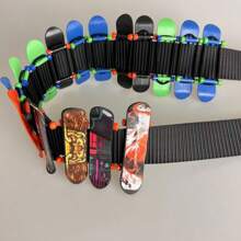 1pc Creative Car Waist Belt, Handmade Mini Racing Car & Skateboard Design, Magnetic Buckle, Fashion Waist Belt For Party, Street Style, COSPLAY Summer, School Casual, Business, Boyfriend Husband Father Dad Men Gift, Daily Wear, Fashion, Teen, Outdoor, Vacation, Athletic, Travel, Street, Boho, Vintage Fall, Autumn, Halloween Autumn-Winter Accessories,Suitable For Teens, Youth,Men,Casual, Outdoor, Athletic, Vacation, Graduation Gifts, Birthday, Daily Wear - Multicolor - View 6