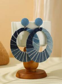 1 Pair Western Cowboy Punk Style/Casual Fashion Exaggerated Earrings, Handmade Oval Cowgirl Earrings, Suitable For Daily Wear Or Parties, A Gift For Women