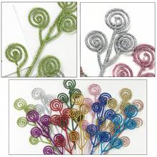 2PCS金粉糖果圈 树枝剪纸配件 跨境圣诞装饰 节日派对装饰 仿真闪闪发光粉糖果圈 - 彩色 - 查看 7