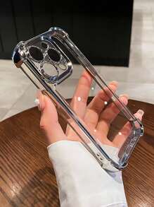 苹果电镀加厚透明手机壳，适用于 16/16 Pro Max/16 Pro/16 Plus/11/12/13/15 Pro Max，防水、防震、防摔、防刮花 - 銀色 - 查看 1