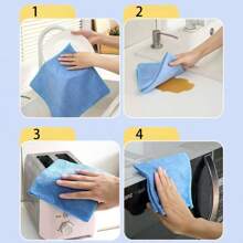 20 Pieces/Set Cleaning Cloth Set, Multi-Purpose Microfiber Towels, Size: 9.8*9.8 Inches, For Outdoor And Car Interior Cleaning, Kitchen, Bathroom, Home, Home Supplier (Colors Shipped Randomly Goods)