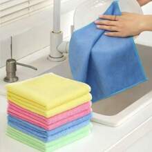20 Pieces/Set Cleaning Cloth Set, Multi-Purpose Microfiber Towels, Size: 9.8*9.8 Inches, For Outdoor And Car Interior Cleaning, Kitchen, Bathroom, Home, Home Supplier (Colors Shipped Randomly Goods)