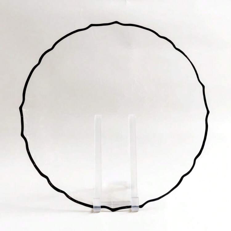 Bajo plato decorativo de cristal CABO x 8 piezas - Negro - Añade 1