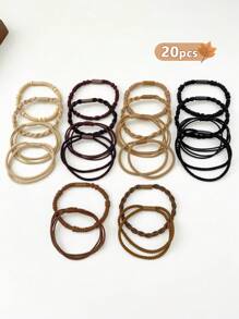 20 件装多色波西米亚风格发圈，适合女孩的礼物 - 彩色 - 查看 7