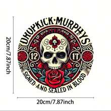 1 tấm Dropkick Murphys Vintage Style 8x8 Inch Round Wooden Wall Decor - Biển báo trang trí Giáng sinh/Năm mới, Thẻ gỗ bền hoàn hảo cho trang trí nhà cửa và văn phòng, phòng khách, quầy bar, quán cà phê - Phong cách ngẫu nhiên, sử dụng trong nhà/ngoài trời - Nhiều màu - Xem 2