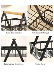 Iron Art Multi-Layer Fruit Basket Storage Rack, Creative Tabletop Snack/Fruit Bowl Holder For Living Room, Dining Table - Multicolor - View 2