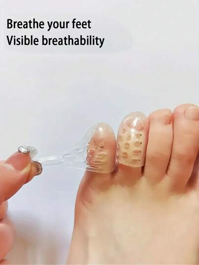 10 Stücke hochwertige Silikon Zehenkappe - super atmungsaktiv, Anti-Reibung, bequem passend als Schuh- und Stiefel-Accessoire. Einfach zu tragenes Design zur Blasenlinderung für Damen- und Herren Sneaker, Lässig Schuhe