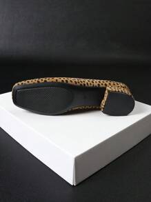 New Polka Dot Thick Heel Slip-On Square Toe Loafers Comfort Casual Flats For Women, Plus Size Low Heel Shoes, Suitable For All Seasons - Brown - View 8