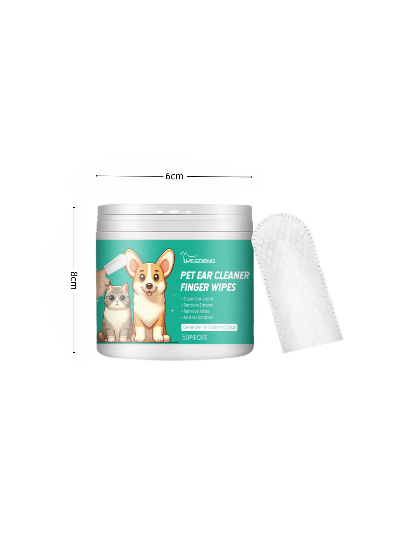 Pet Grooming Wet Wipes Gentle Cleaning For Pet Ear Mites, Ear Wax