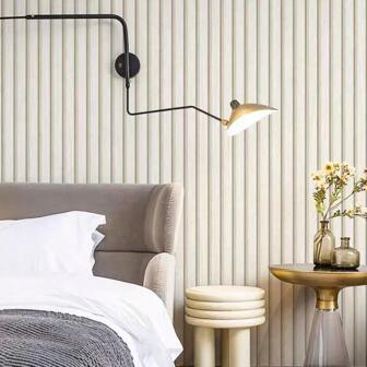 Wood Grain Grid Self-Adhesive Wallpaper, Thicker Version, Moisture-Proof, Mold-Proof, Waterproof And Oil-Proof, Suitable For Walls, Wall Skirting, Desktops, Desks, Dorms, Bedrooms, Living Rooms, Bedside Simple To Apply, Can Be Installed By One Person, With Built-In Adhesive Backing And No Odor, Renovation Stickers Peel Wall Panels, Wall Paper, Wallpapers, Spring Decoration Items Refresh Your Home, Festival Decoration Stickers Gifts Birthday Graduation