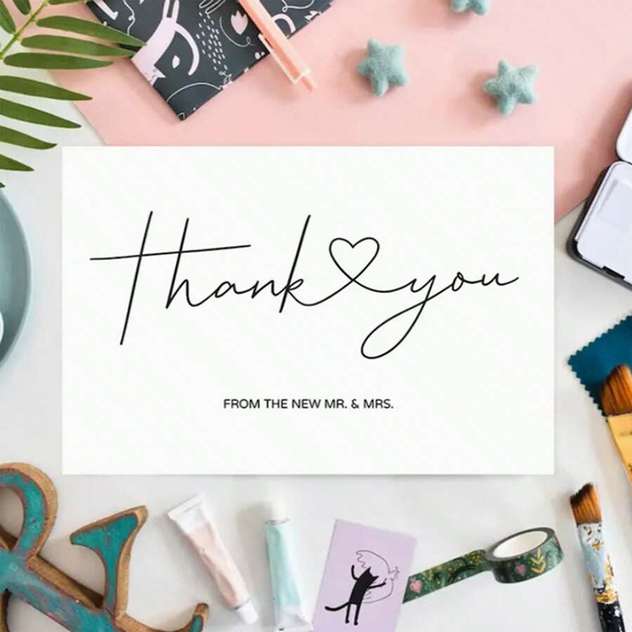 Customized Postcard, Thank You Card, Appreciation Card With Customized Text, Christmas/Halloween Holiday Gift - Multicolor - View 1