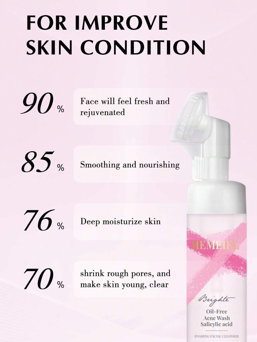 HEMEIEL 100ml Salicylic Acid Cleansing Mousse Bubble, Foaming Facial
