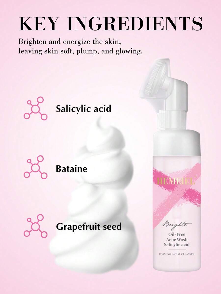 HEMEIEL 100ml Salicylic Acid Cleansing Mousse Bubble, Foaming Facial