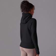 Womens Zip Up Hoodies Fleece Jackets Oversized Sweatshirts Fall Fashion Outfits Sweaters Winter Clothes - Black - View 3