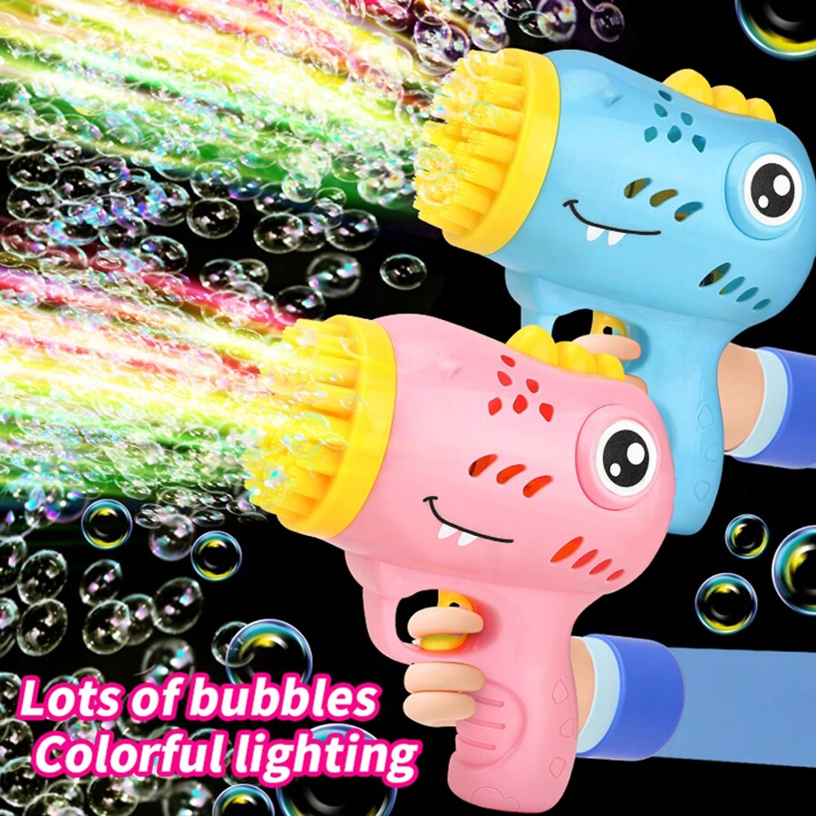 40 Holes Bubble Machine Gun Dinosaur Bubble Gun Automatic Machine Soap
