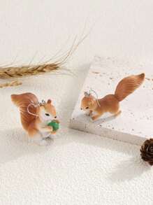 1 chiếc bông tai mặt dây chuyền hình con sóc sáng tạo, quà tặng cho phụ nữ - Nhiều màu - Xem 5