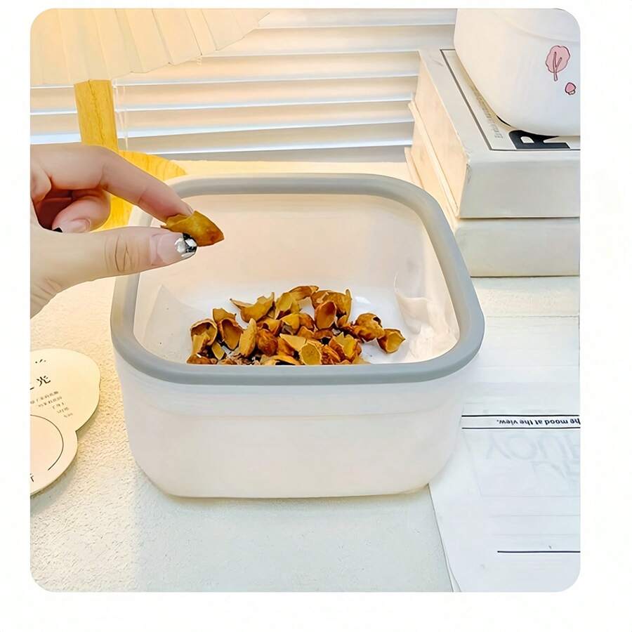 1pc Miniature Desktop Trash Can With Lid, Cute Countertop Garbage Bin