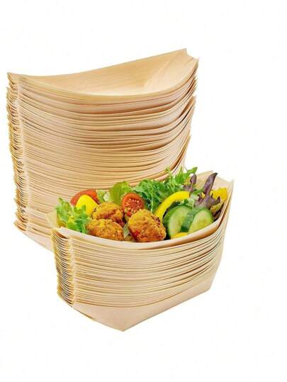 木制寿司船、一次性纸盘、一次性开胃菜托盘、寿司船托盘、木制纸盘、竹制容器、商场外卖食品托盘、竹碗、一次性开胃菜盘、一次性墨西哥卷饼盘、厨房用品、圣诞礼物