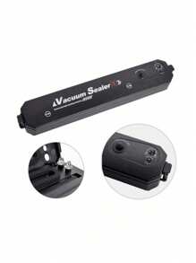 Portable Vacuum Sealing Machine Food Packaging Machine Bivolt Immediate Shipping - 黑色 - 查看 5