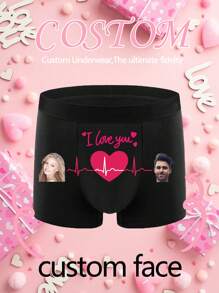 Customized Men's Funny Underwear, Customizable Men & Women's Pattern Breathable Underwear, Gift For Boyfriend/Husband Birthday, Anniversary, Valentine's Day, Christmas
