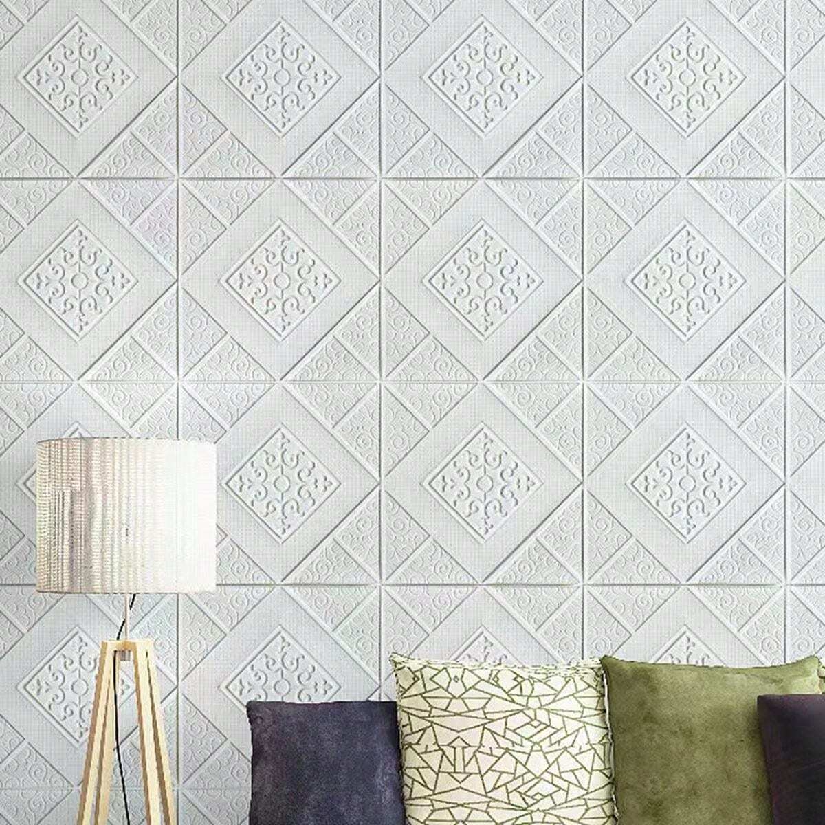 20/30pcs 3D Peel And Stick Wallpaper, Waterproof And Wipeable Foam Wall