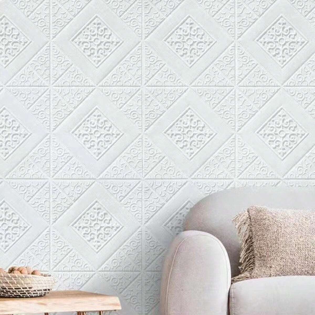 20/30pcs 3D Peel And Stick Wallpaper, Waterproof And Wipeable Foam Wall