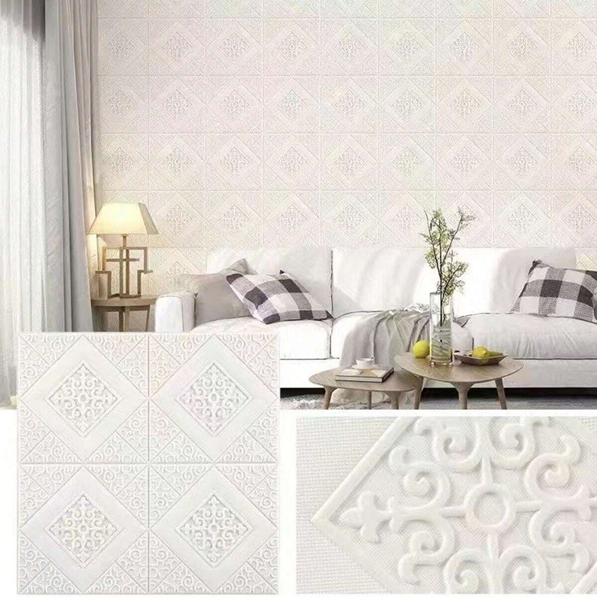 20/30pcs 3D Peel And Stick Wallpaper, Waterproof And Wipeable Foam Wall