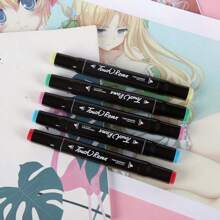 120pcs- Mark Pen Set Touch Color Children's Color Oil Double Headed Watercolor Pen Color Pen Watercolor Pen Set Paintbrush International Children's Day Painting Stationery Color Pen Gift Painting Painting Set, Back To School