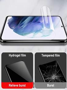 二合一全覆盖正面水凝胶软膜适用于荣耀/Galaxy/小米/红米/华为/屏幕保护膜后摄像头玻璃礼物生日、家人、朋友手机屏幕保护膜、手机配件 - 無色 - 查看 8