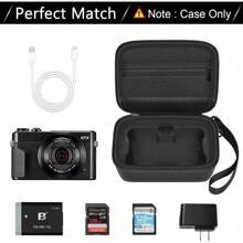 ALKOO Case Compatible With Canon PowerShot Digital Camera G7 X Mark III/Mark II Point And Shoot Camera Storage Bag Holds SD Cards, USB Cable More Accessories Organizer(Box Only)Charger Carry Case Cable Tidy Box Duffel Travelling Bag Cable Bag Electronic Data Cable Bedside Storage For Travel Airpods Camera Collect Women Man Child's Christmas Gifts Essential Teacher Supplies Waterproof Lightweight Large Capacity Portable Accessories