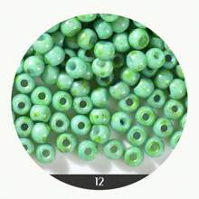4mm 10g/Xấp xỉ 140 hạt cườm thủy tinh, hạt thủ công nhỏ, hạt nhỏ, hạt cườm tròn Rocaille 15 màu Picasso cỡ 6/0, hạt cườm tròn nhỏ hình ngựa con rời 15 màu hạt cườm thủy tinh vòng tay hạt cườm tròn rời hạt macaron nhỏ hạt cườm thủy tinh tròn cho vòng tay vòng cổ làm đồ trang sức thủ công tự làm - 4mm-Picasso - Xem 9