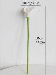 5 件迷你仿真莲花，PU 材质，触感逼真，客厅餐桌装饰插花，情人节、生日毕业礼物 - 白色 - 查看 2